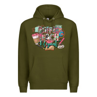 Army Green coffee teach repeat teacher Premium Hoodie - NancyCooperArtShop