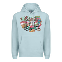 Blue Mist coffee teach repeat teacher Premium Hoodie - NancyCooperArtShop