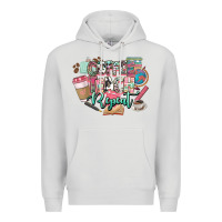 Dove Grey coffee teach repeat teacher Premium Hoodie - NancyCooperArtShop