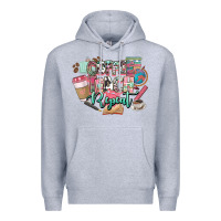 Heather Grey coffee teach repeat teacher Premium Hoodie - NancyCooperArtShop