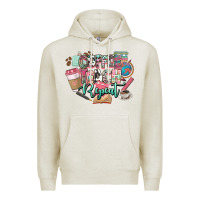 Oatmeal Heather coffee teach repeat teacher Premium Hoodie - NancyCooperArtShop