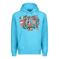 Ocean Blue coffee teach repeat teacher Premium Hoodie - NancyCooperArtShop