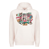 Pale Pink coffee teach repeat teacher Premium Hoodie - NancyCooperArtShop