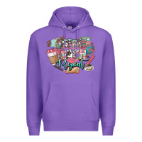 Purple coffee teach repeat teacher Premium Hoodie - NancyCooperArtShop