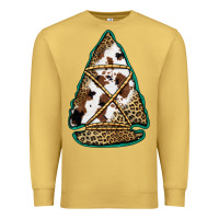 Antique Gold cowhide leopard arrowhead Premium Sweatshirt - Jasminsmagicworld