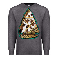 Charcoal Heather cowhide leopard arrowhead Premium Sweatshirt - Jasminsmagicworld