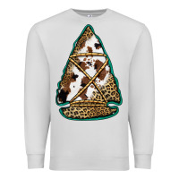 Dove Grey cowhide leopard arrowhead Premium Sweatshirt - Jasminsmagicworld