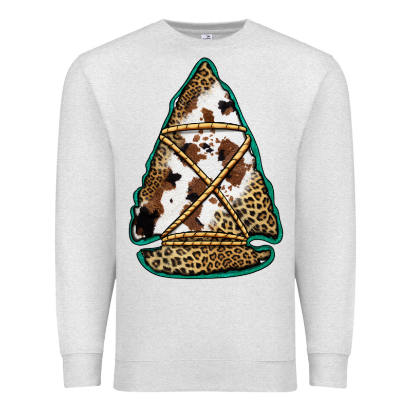 Cowhide Leopard Arrowhead Premium Sweatshirt by Jasminsmagicworld | Teevron