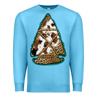 Ocean Blue cowhide leopard arrowhead Premium Sweatshirt - Jasminsmagicworld