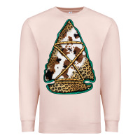 Pale Pink cowhide leopard arrowhead Premium Sweatshirt - Jasminsmagicworld