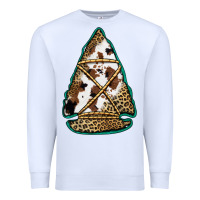 White cowhide leopard arrowhead Premium Sweatshirt - Jasminsmagicworld