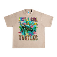 French Oak just a girl who loves turtles Urban Heavy Tee - texasbilliewilder