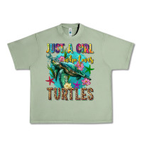 Oil Green just a girl who loves turtles Urban Heavy Tee - texasbilliewilder