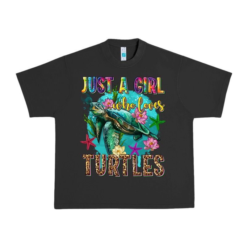 Just A Girl Who Loves Turtles Urban Heavy Tee by texasbilliewilder | Teevron