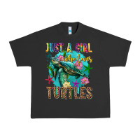 Pigment Black just a girl who loves turtles Urban Heavy Tee - texasbilliewilder