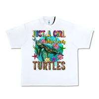 White just a girl who loves turtles Urban Heavy Tee - texasbilliewilder