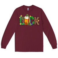 Burgundy St. Patrick's Day luck beer Long Sleeve Tee - Neo Western