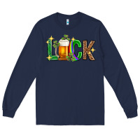 Navy St. Patrick's Day luck beer Long Sleeve Tee - Neo Western
