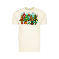Vintage Arctic christmas trees with basketball Vintage Tee - Zillion Design Studio
