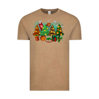 Vintage Coffee christmas trees with basketball Vintage Tee - Zillion Design Studio