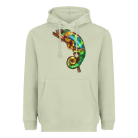 Matcha Chameleon Lizard Illustrations Heavyweight Hoodie - LillyAllenDesigns