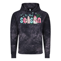 Cloud Black tis the season snowman and christmas cake Vintage Hoodie - MaliasSmallBusiness