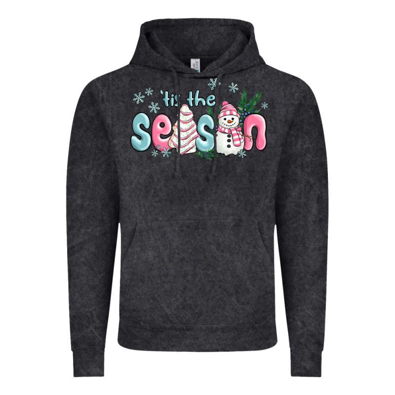 Tis The Season Snowman And Christmas Cake Vintage Hoodie by MaliasSmallBusiness | Teevron