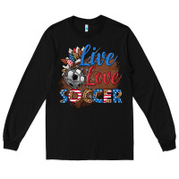 Black live love soccer Long Sleeve Tee - HRA Design Shop