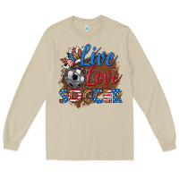 Mushroom live love soccer Long Sleeve Tee - HRA Design Shop