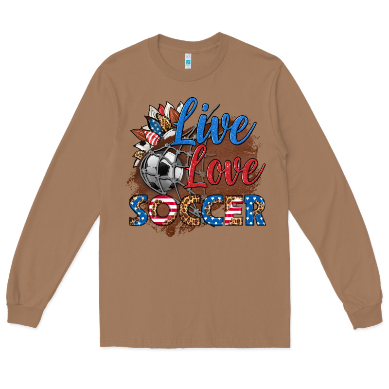 Live Love Soccer Long Sleeve Tee by HRA Design Shop | Teevron
