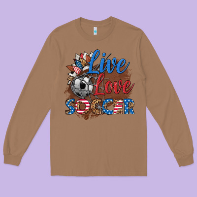 Live Love Soccer Long Sleeve Tee Designed By Hra Design Shop