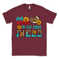 Burgundy my heart is on that field american football Classic Tee - HRA Design Shop