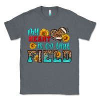Charcoal Heather my heart is on that field american football Classic Tee - HRA Design Shop
