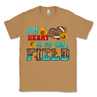 Toasted Coconut my heart is on that field american football Classic Tee - HRA Design Shop