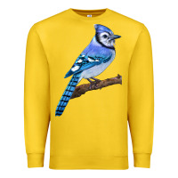 Lemon Blue Jay Bird Premium Sweatshirt - LillyAllenDesigns