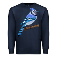 Navy Blue Jay Bird Premium Sweatshirt - LillyAllenDesigns