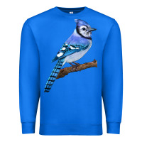 True Royal Blue Jay Bird Premium Sweatshirt - LillyAllenDesigns