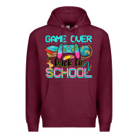 Burgundy game over back to school Premium Hoodie - NancyCooperArtShop