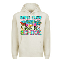 Oatmeal Heather game over back to school Premium Hoodie - NancyCooperArtShop