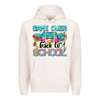 Pale Pink game over back to school Premium Hoodie - NancyCooperArtShop