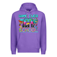 Purple game over back to school Premium Hoodie - NancyCooperArtShop