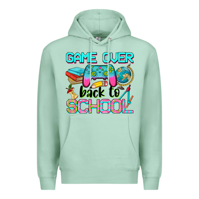Game Over Back To School Premium Hoodie by NancyCooperArtShop | Teevron