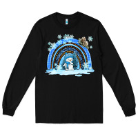 Black winter   rainbow and snowman Long Sleeve Tee - AdoDesignShop