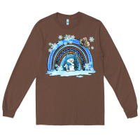 Chestnut winter   rainbow and snowman Long Sleeve Tee - AdoDesignShop