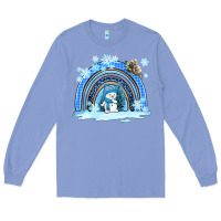 Colony Blue winter   rainbow and snowman Long Sleeve Tee - AdoDesignShop