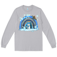 Moon Dust winter   rainbow and snowman Long Sleeve Tee - AdoDesignShop