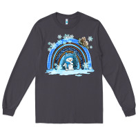 Smoke winter   rainbow and snowman Long Sleeve Tee - AdoDesignShop