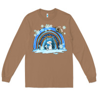 Toasted Coconut winter   rainbow and snowman Long Sleeve Tee - AdoDesignShop