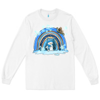 White winter   rainbow and snowman Long Sleeve Tee - AdoDesignShop