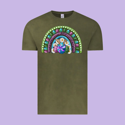 Vintage Tee easter rainbow